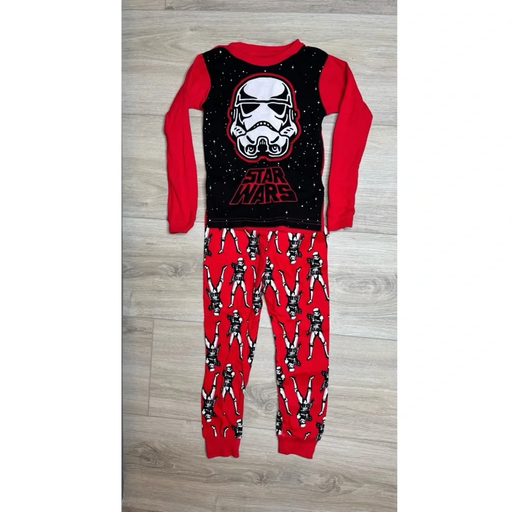 Star Wars‎ Red and Black Pajama Set with Stormtrooper Design Boys Size 6